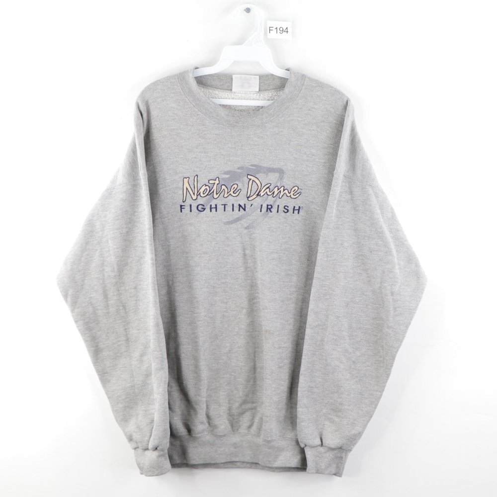 Vintage University of Notre Dame Sweatshirt Gray
